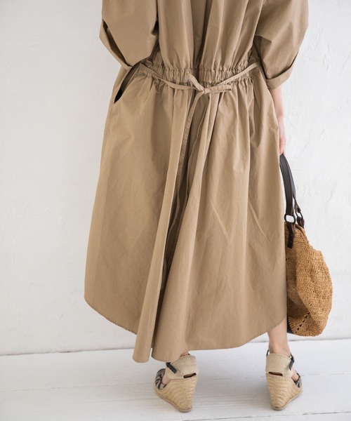Munich(ミューニック)の「ビンテージコットンツイル シャーリングシャツワンピース(シャツワンピース・レディース・ベージュ/カーキ/ブラック・FREE)」の20枚目の写真