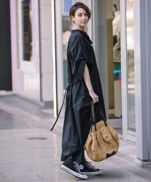 Munich(ミューニック)の「ビンテージコットンツイル シャーリングシャツワンピース(シャツワンピース・レディース・ベージュ/カーキ/ブラック・FREE)」の8枚目の写真