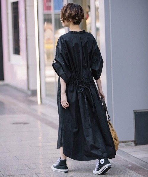 Munich(ミューニック)の「ビンテージコットンツイル シャーリングシャツワンピース(シャツワンピース・レディース・ベージュ/カーキ/ブラック・FREE)」の7枚目の写真