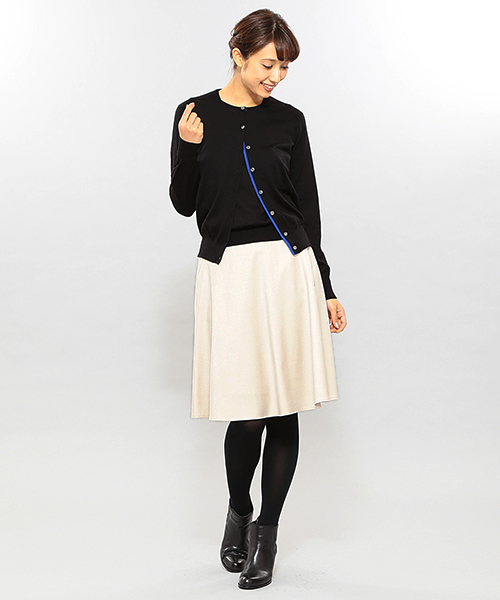 BEAMS LIGHTS Women's（ビームスライツ ウィメンズ）の「BEAMS LIGHTS / ミドルレングスフレア スカート（スカート・レディース・オフホワイト/オレンジ/ネイビー・36/38）」の19枚目の写真