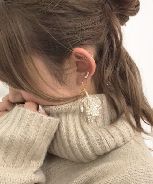 apres jour（アプレジュール）の「【apres jour×ARIAZ】フワラーブーケピアス（ピアス（両耳用）・レディース・パープル/イエロー/アイボリー/ライトピンク・FREE）」の8枚目の写真