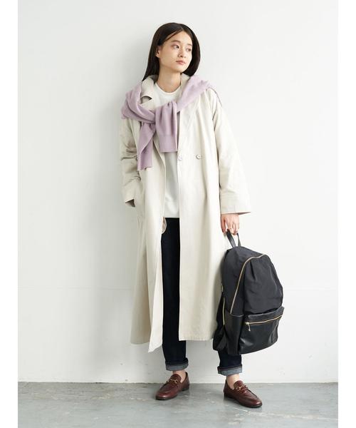 AMERICAN HOLIC（アメリカンホリック）の「バックギャザートレンチコート ＊（その他アウター・レディース・ベージュ/ネイビー/アイボリー・M/L）」の4枚目の写真