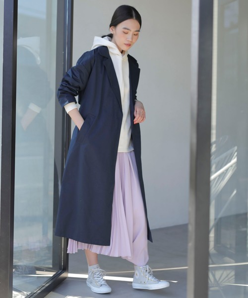 AMERICAN HOLIC（アメリカンホリック）の「バックギャザートレンチコート ＊（その他アウター・レディース・ベージュ/ネイビー/アイボリー・M/L）」の3枚目の写真