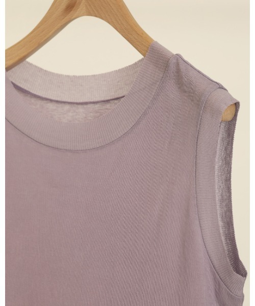 TODAYFUL（トゥデイフル）の「ボックスシアータンク（タンクトップ・レディース・オフホワイト/ラベンダー/オレンジ・FREE）」の7枚目の写真