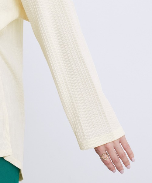 ADAM ET ROPE'(アダムエロペ)の「ベルト付きテレコプルオーバー(Tシャツ/カットソー・レディース・オフホワイト/パープル系その他・FREE)」の12枚目の写真