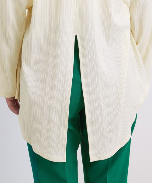 ADAM ET ROPE'(アダムエロペ)の「ベルト付きテレコプルオーバー(Tシャツ/カットソー・レディース・オフホワイト/パープル系その他・FREE)」の16枚目の写真