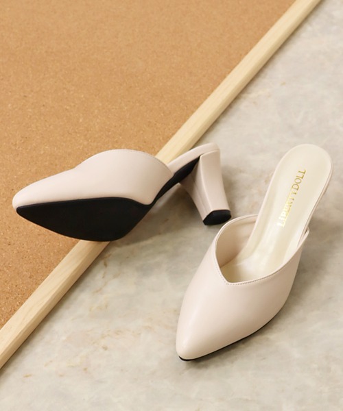 LibertyDoll（リバティードール）の「Liberty Doll / Vカット7cmチャンキーヒールミュール(5439)（サンダル・レディース・ネイビー/ブラウン/グレー/シルバー/パイソン/ベージュ/ブルー系その他2/グレイッシュベージュ/ベージュ系その他/ブラック系その他/アイボリー/ブラック/キャメル/レッド/シルバー系その他/ゴールド系その他/ブラック系その他2・LL/S/M/L）」の8枚目の写真