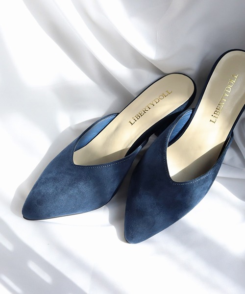 LibertyDoll（リバティードール）の「Liberty Doll / Vカット7cmチャンキーヒールミュール(5439)（サンダル・レディース・ネイビー/ブラウン/グレー/シルバー/パイソン/ベージュ/ブルー系その他2/グレイッシュベージュ/ベージュ系その他/ブラック系その他/アイボリー/ブラック/キャメル/レッド/シルバー系その他/ゴールド系その他/ブラック系その他2・LL/S/M/L）」の10枚目の写真