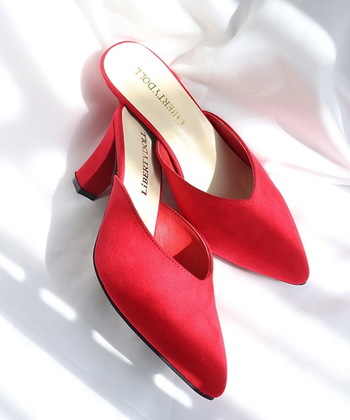 LibertyDoll（リバティードール）の「Liberty Doll / Vカット7cmチャンキーヒールミュール(5439)（サンダル・レディース・ネイビー/ブラウン/グレー/シルバー/パイソン/ベージュ/ブルー系その他2/グレイッシュベージュ/ベージュ系その他/ブラック系その他/アイボリー/ブラック/キャメル/レッド/シルバー系その他/ゴールド系その他/ブラック系その他2・LL/S/M/L）」の13枚目の写真