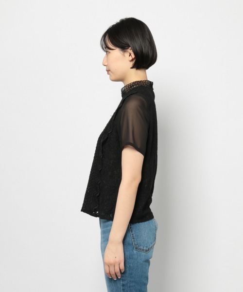 PAGEBOY（ページボーイ）の「レースハイネックSS（シャツ/ブラウス・レディース・ホワイト/ブラック/アイボリー・FREE）」の12枚目の写真