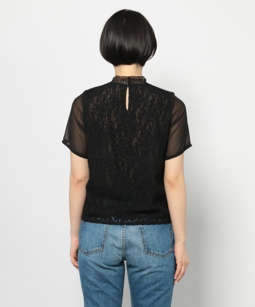 PAGEBOY（ページボーイ）の「レースハイネックSS（シャツ/ブラウス・レディース・ホワイト/ブラック/アイボリー・FREE）」の13枚目の写真