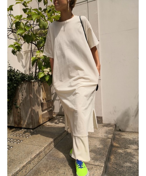 ulu（ウル）の「Original cut rib pants（その他パンツ・レディース・パープル/アイボリー・FREE）」の9枚目の写真