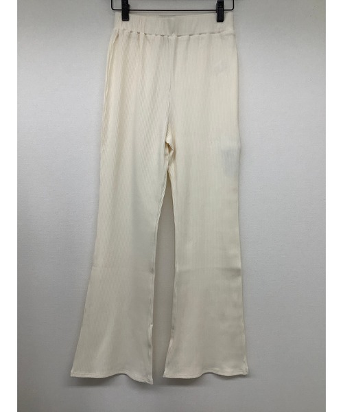 ulu（ウル）の「Original cut rib pants（その他パンツ・レディース・パープル/アイボリー・FREE）」の5枚目の写真