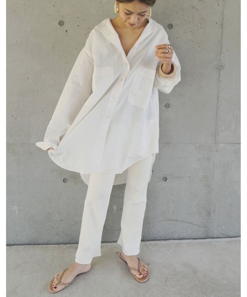 ulu（ウル）の「Original cut rib pants（その他パンツ・レディース・パープル/アイボリー・FREE）」の11枚目の写真