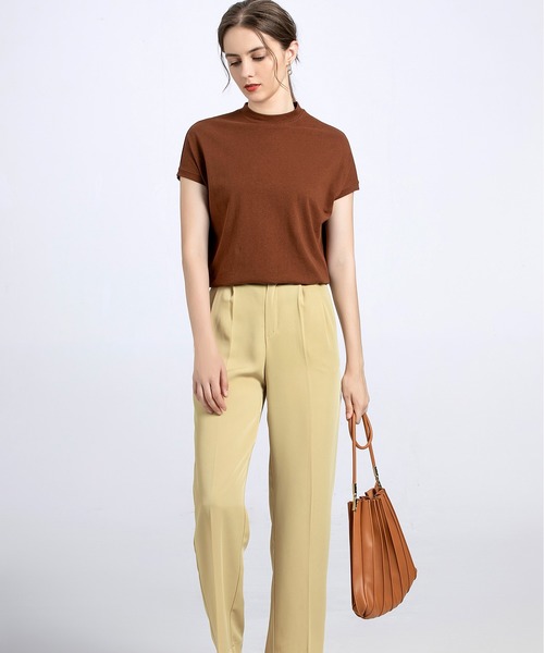 SMILE ORCHID(スマイルオーキッド)の「プリーツショルダーバッグ(トートバッグ・レディース・ブラウン/アイボリー/ベージュ/キャメル/ブラック・FREE)」の10枚目の写真