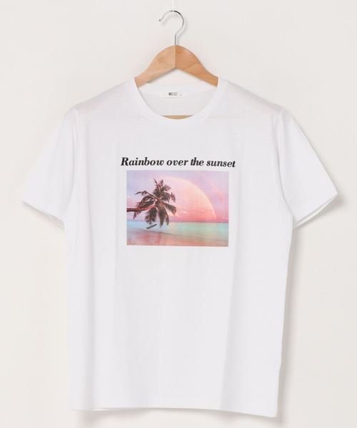 WEGO（ウィゴー）の「WEGO/カラーレインボーフォトプリントTシャツ（Tシャツ/カットソー・レディース・ブラック/ホワイト・SMALL/MEDIUM/LARGE）」の13枚目の写真