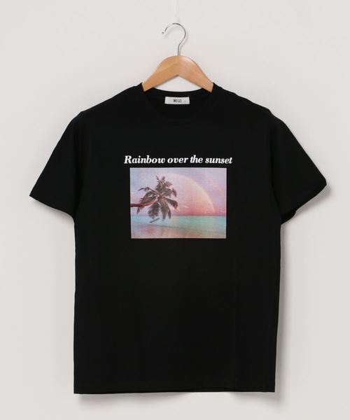 WEGO（ウィゴー）の「WEGO/カラーレインボーフォトプリントTシャツ（Tシャツ/カットソー・レディース・ブラック/ホワイト・SMALL/MEDIUM/LARGE）」の14枚目の写真