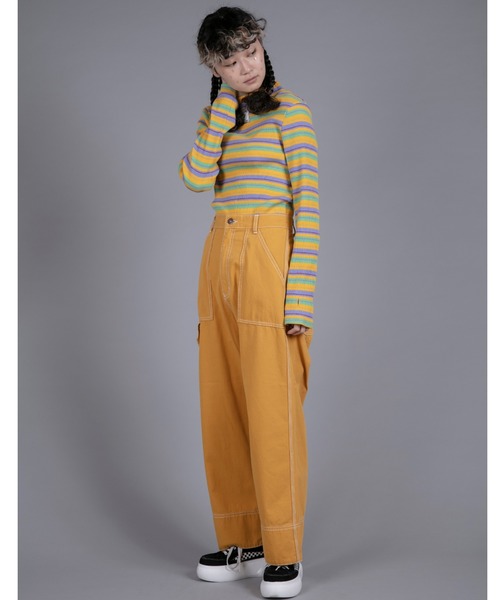 Candy Stripper（キャンディストリッパー）の「WIDE TAPERED パンツ（その他パンツ・レディース・イエロー/ライトグリーン/ブラウン/ブラック・1/2）」の8枚目の写真