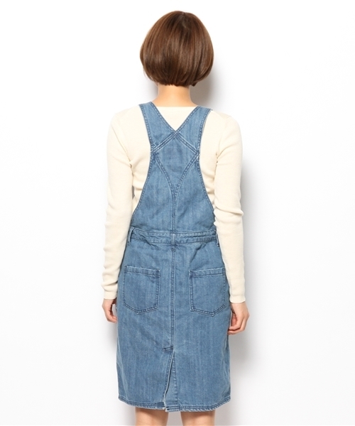 CIAOPANIC TYPY（チャオパニックティピー）の「デニムサロペットスカート（デニムスカート・レディース・ネイビー/ブルー・MEDIUM/SMALL）」の6枚目の写真