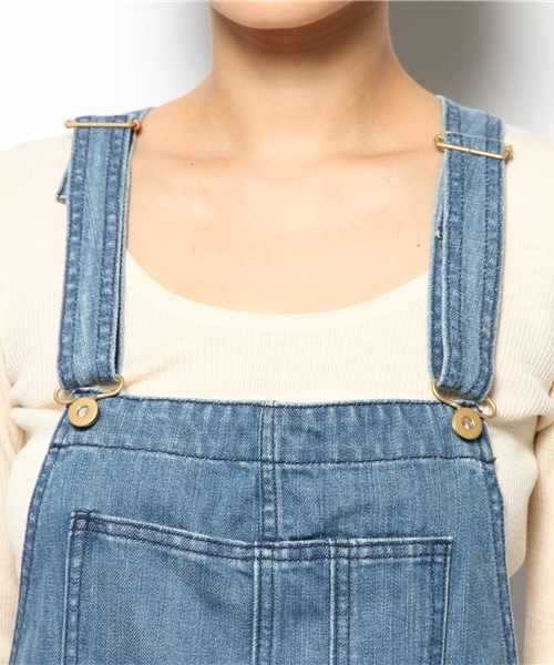 CIAOPANIC TYPY（チャオパニックティピー）の「デニムサロペットスカート（デニムスカート・レディース・ネイビー/ブルー・MEDIUM/SMALL）」の9枚目の写真