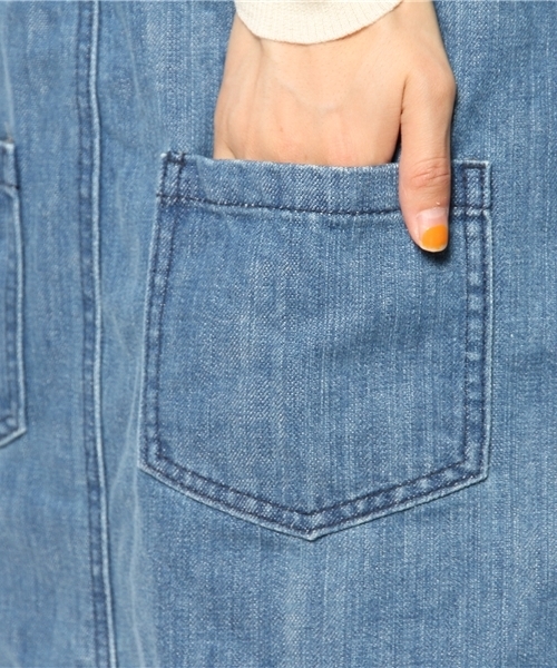 CIAOPANIC TYPY（チャオパニックティピー）の「デニムサロペットスカート（デニムスカート・レディース・ネイビー/ブルー・MEDIUM/SMALL）」の12枚目の写真
