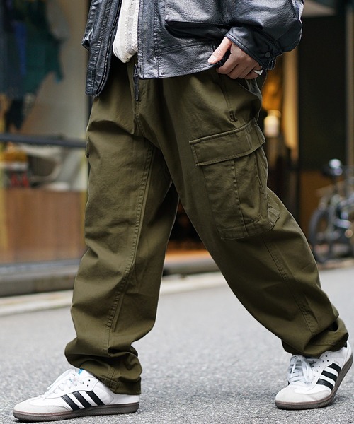 MinoriTY】ワイドカーゴパンツ M-65 ミリタリーパンツ ワイドパンツ 裾