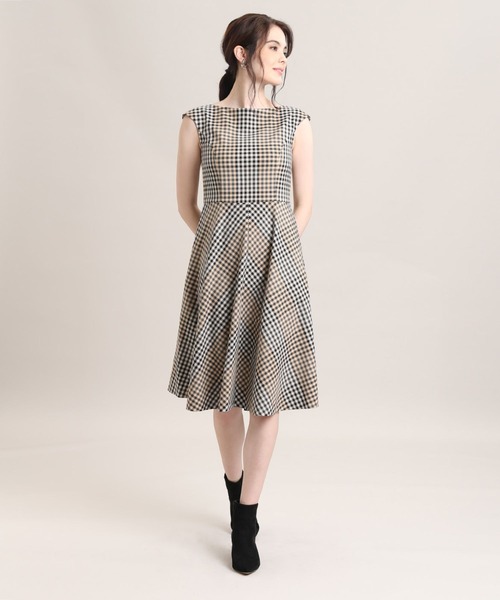 高級素材使用ブランド Ef De マーリエパーエフデ のファッション Par Maglie セール ワンピース ドレス Maglie Ef De チェックフレアワンピース ワンピース Maglie Par Par ワンピース