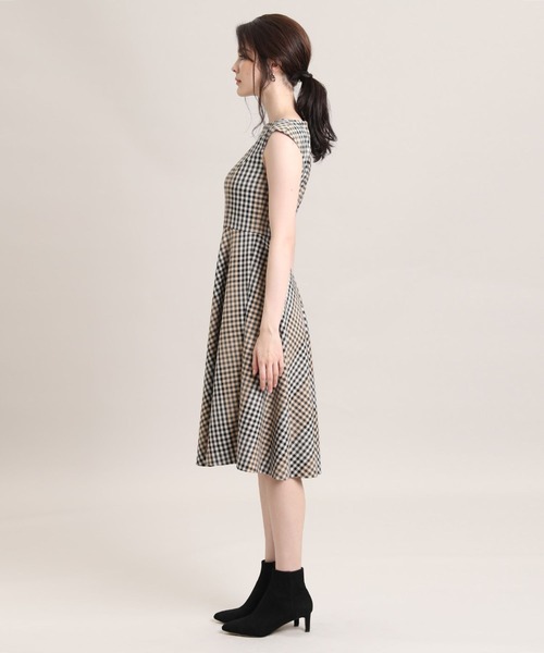 高級素材使用ブランド Ef De マーリエパーエフデ のファッション Par Maglie セール ワンピース ドレス Maglie Ef De チェックフレアワンピース ワンピース Maglie Par Par ワンピース