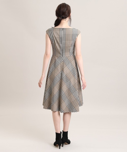 高級素材使用ブランド Ef De マーリエパーエフデ のファッション Par Maglie セール ワンピース ドレス Maglie Ef De チェックフレアワンピース ワンピース Maglie Par Par ワンピース