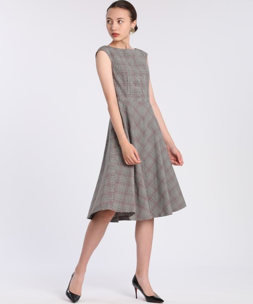 高級素材使用ブランド Ef De マーリエパーエフデ のファッション Par Maglie セール ワンピース ドレス Maglie Ef De チェックフレアワンピース ワンピース Maglie Par Par ワンピース