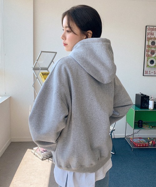 muahmuah(ムーアムーア)の「『muah muah/ムーアムーア』BALANCE MUAH LOGO HOODIE/バランス MUAH ロゴ フーディー/プルオーバーパーカー(パーカー・レディース・アイボリー/グレー/ブルー/ブラック/インディゴブルー/パープル/ベージュ・FREE)」の14枚目の写真