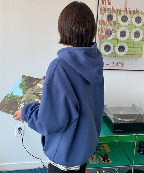 muahmuah(ムーアムーア)の「『muah muah/ムーアムーア』BALANCE MUAH LOGO HOODIE/バランス MUAH ロゴ フーディー/プルオーバーパーカー(パーカー・レディース・アイボリー/グレー/ブルー/ブラック/インディゴブルー/パープル/ベージュ・FREE)」の19枚目の写真