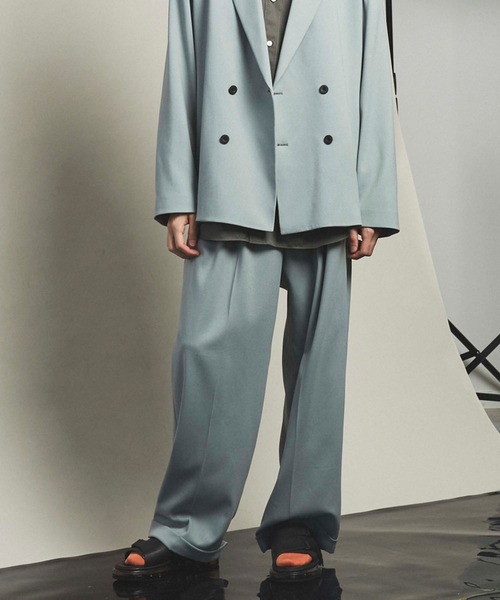 MAISON SPECIAL（メゾンスペシャル）の「《ユニセックスアイテム》フルフラン/LANATEC/ラナテック ストレッチダブルワイドスラックス 【MAISON SPECIAL/メゾンスペシャル】■セットアップ対応■（スラックス・メンズ・ブラック/ベージュ/カーキ/モスグリーン/ブラウン・1/0/2）」の8枚目の写真