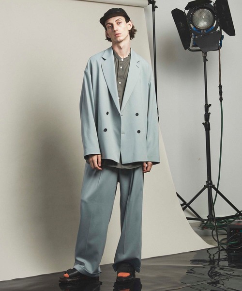 MAISON SPECIAL（メゾンスペシャル）の「《ユニセックスアイテム》フルフラン/LANATEC/ラナテック ストレッチダブルワイドスラックス 【MAISON SPECIAL/メゾンスペシャル】■セットアップ対応■（スラックス・メンズ・ブラック/ベージュ/カーキ/モスグリーン/ブラウン・1/0/2）」の6枚目の写真