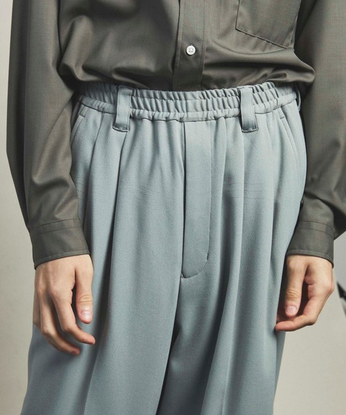 MAISON SPECIAL（メゾンスペシャル）の「《ユニセックスアイテム》フルフラン/LANATEC/ラナテック ストレッチダブルワイドスラックス 【MAISON SPECIAL/メゾンスペシャル】■セットアップ対応■（スラックス・メンズ・ブラック/ベージュ/カーキ/モスグリーン/ブラウン・1/0/2）」の11枚目の写真