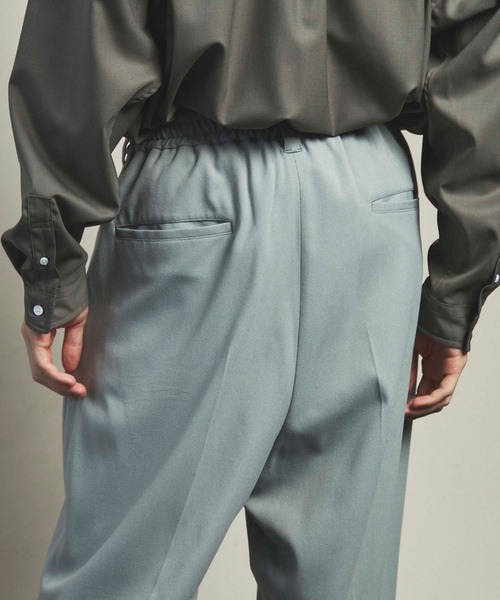 MAISON SPECIAL（メゾンスペシャル）の「《ユニセックスアイテム》フルフラン/LANATEC/ラナテック ストレッチダブルワイドスラックス 【MAISON SPECIAL/メゾンスペシャル】■セットアップ対応■（スラックス・メンズ・ブラック/ベージュ/カーキ/モスグリーン/ブラウン・1/0/2）」の13枚目の写真