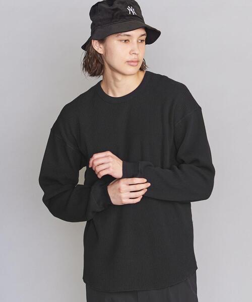 BEAUTY&YOUTH UNITED ARROWS（ビューティーアンドユースユナイテッドアローズ）の「BY 20 コットン サーマル ワイドフォルム カットソー（Tシャツ/カットソー・メンズ・ブラック/ホワイト/ナチュラル・X-LARGE/LARGE/MEDIUM/SMALL）」の2枚目の写真