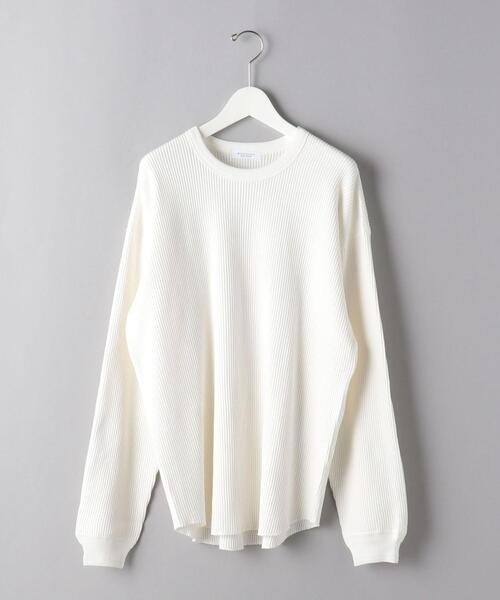 BEAUTY&YOUTH UNITED ARROWS（ビューティーアンドユースユナイテッドアローズ）の「BY 20 コットン サーマル ワイドフォルム カットソー（Tシャツ/カットソー・メンズ・ブラック/ホワイト/ナチュラル・X-LARGE/LARGE/MEDIUM/SMALL）」の7枚目の写真