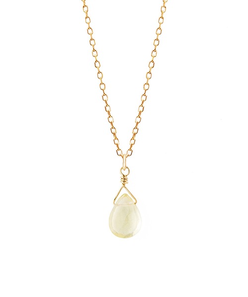 【K10】イエローゴールド　シトリン　ネックレス　ESTELLE　11月誕生石 11月誕生石 K10 イエローゴールド シトリン ネックレス