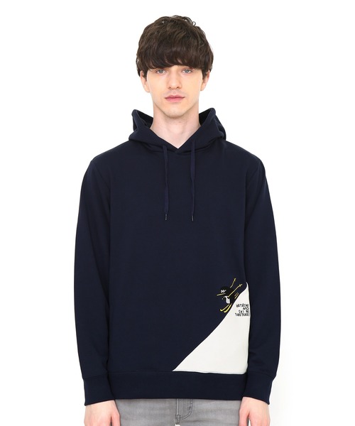 セール パネルパーカー スキーニツレテケ ネイビー パーカー Design Tshirts Store Graniph デザイン ティーシャツ ストア グラニフ のファッション通販 Zozotown