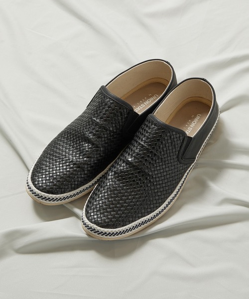 UNION STATION（ユニオンステーション）の「【低反発ソール】イントレチャート風スリッポン（スリッポン・メンズ・ホワイト/ブラック/ネイビー/ホワイト系その他・S/M/L）」の3枚目の写真