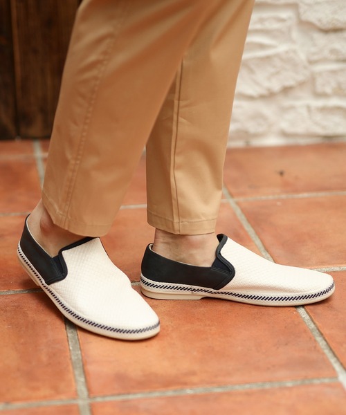 UNION STATION（ユニオンステーション）の「【低反発ソール】イントレチャート風スリッポン（スリッポン・メンズ・ホワイト/ブラック/ネイビー/ホワイト系その他・S/M/L）」の9枚目の写真