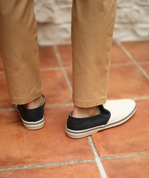 UNION STATION（ユニオンステーション）の「【低反発ソール】イントレチャート風スリッポン（スリッポン・メンズ・ホワイト/ブラック/ネイビー/ホワイト系その他・S/M/L）」の10枚目の写真