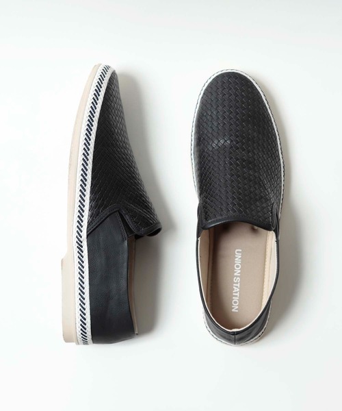 UNION STATION（ユニオンステーション）の「【低反発ソール】イントレチャート風スリッポン（スリッポン・メンズ・ホワイト/ブラック/ネイビー/ホワイト系その他・S/M/L）」の15枚目の写真