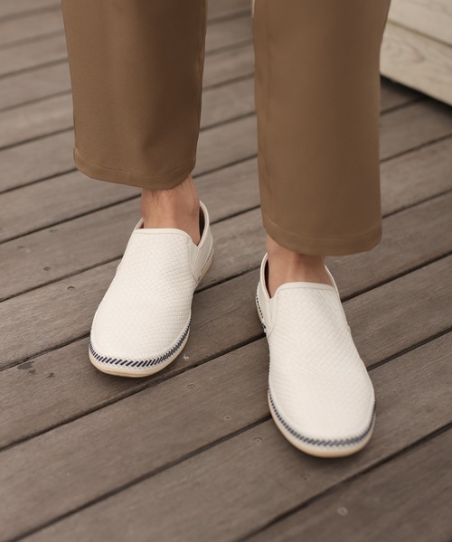 UNION STATION（ユニオンステーション）の「【低反発ソール】イントレチャート風スリッポン（スリッポン・メンズ・ホワイト/ブラック/ネイビー/ホワイト系その他・S/M/L）」の22枚目の写真