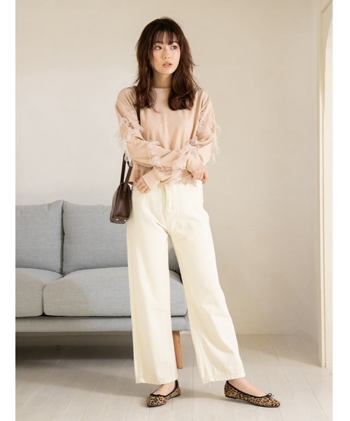 fifth calin（フィフスカラン）の「チュールフリルプルオーバー（Tシャツ/カットソー・レディース・ブラック/ベージュ/カーキ・MEDIUM）」の18枚目の写真