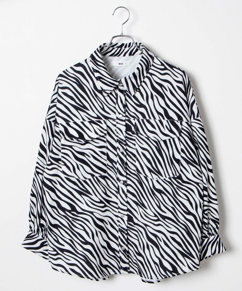 WEGO(ウィゴー)の「WEGO/ボリュームスリーブCPOジャケット(ブルゾン・レディース・グリーン系その他/ホワイト/ブラック/その他1/ブラック系その他・FREE)」の6枚目の写真