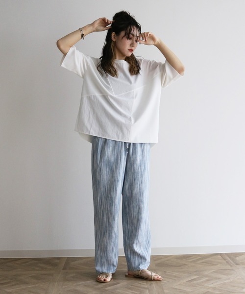 Lant Kalte（ラントカルテ）の「【Lant Kalte】カット×タイプライタードッキングプルオーバー（Tシャツ/カットソー・レディース・オフホワイト/ブラック/グレイッシュベージュ・M）」の15枚目の写真