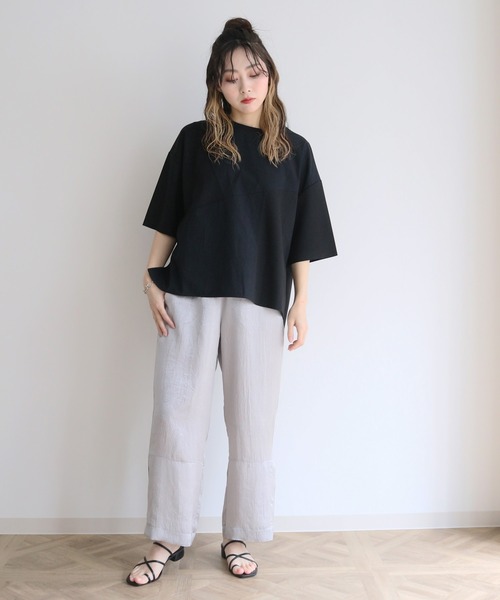 Lant Kalte（ラントカルテ）の「【Lant Kalte】カット×タイプライタードッキングプルオーバー（Tシャツ/カットソー・レディース・オフホワイト/ブラック/グレイッシュベージュ・M）」の16枚目の写真