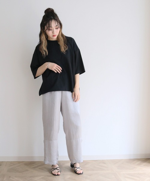 Lant Kalte（ラントカルテ）の「【Lant Kalte】カット×タイプライタードッキングプルオーバー（Tシャツ/カットソー・レディース・オフホワイト/ブラック/グレイッシュベージュ・M）」の19枚目の写真